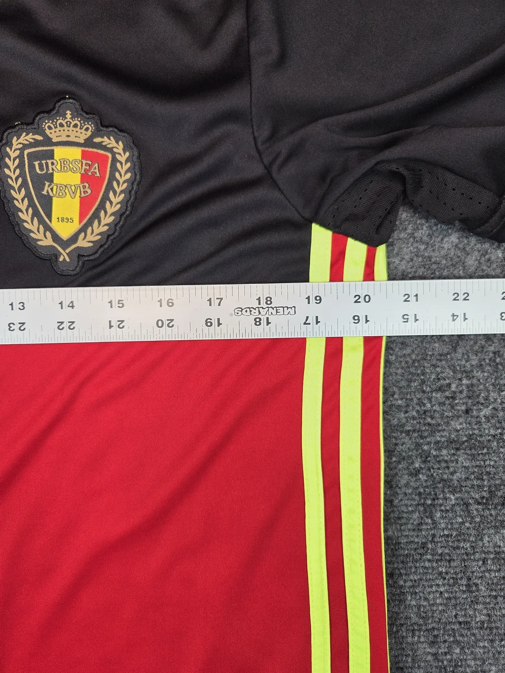 Adidas Belgium Soccer Jersey Mens Large Red #9 Lukaku